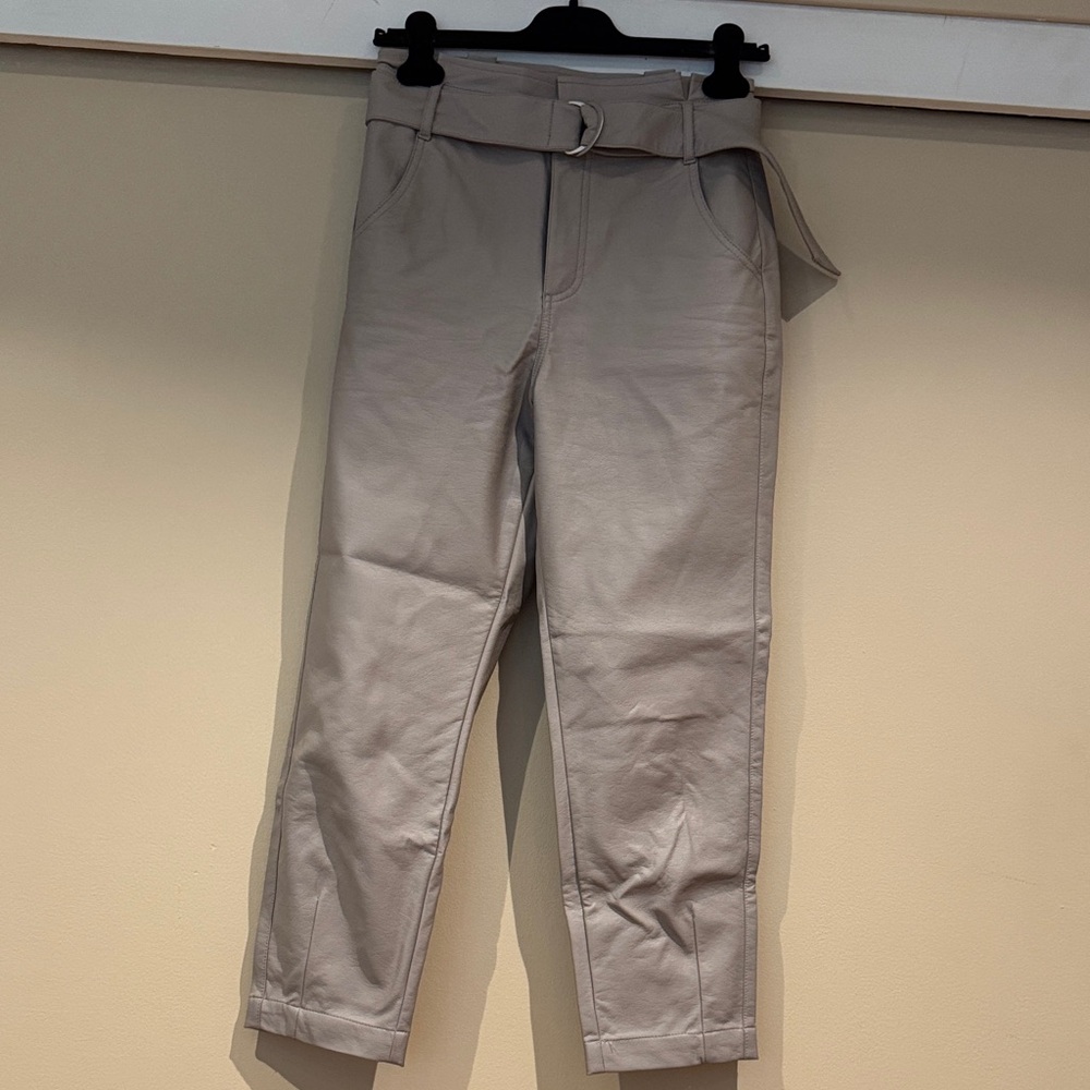 Faux Leather Grey Pants